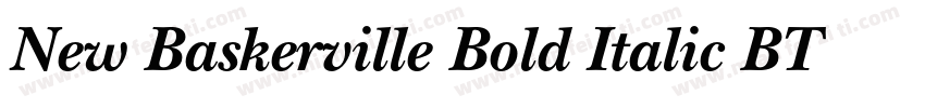 New Baskerville Bold Italic BT字体转换